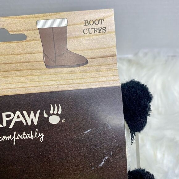 Bearpaw Women's Knit Cuff Boot Toppers, Ivory Bear - Picture 3 of 4